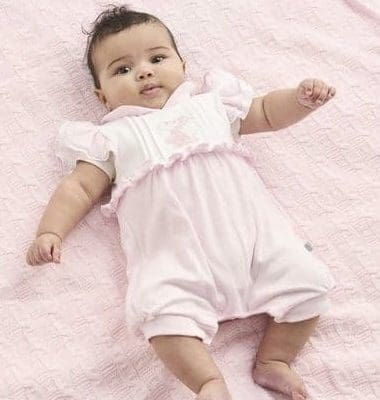 Dandelion pink windmill romper