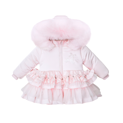 Eva Bella pink diamanté coat