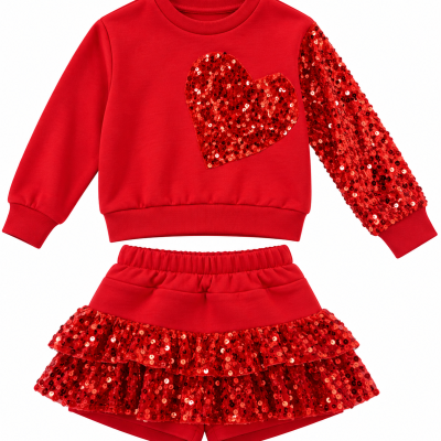 Sequin skort set