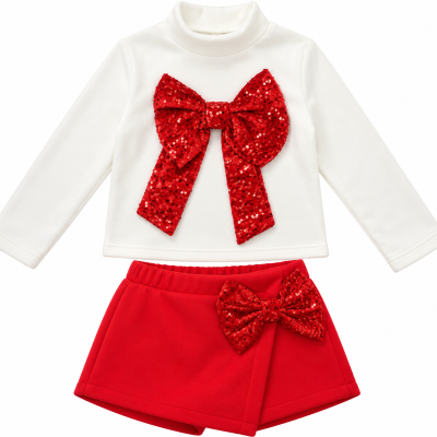 Velour skort set