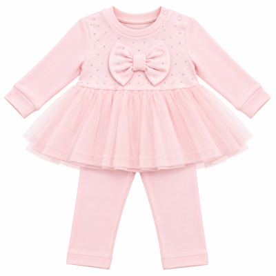 Visara pink tulle legging set